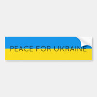 Paz para Ucrania Simple Bandera Mínima Ucraniana