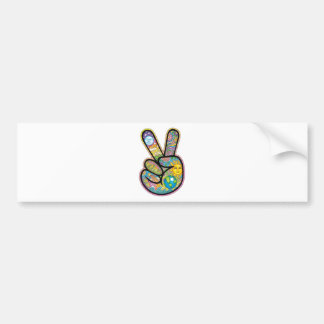 Pegatina Para Coche Paz retra del Hippie
