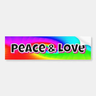 Pegatina Para Coche Paz y amor