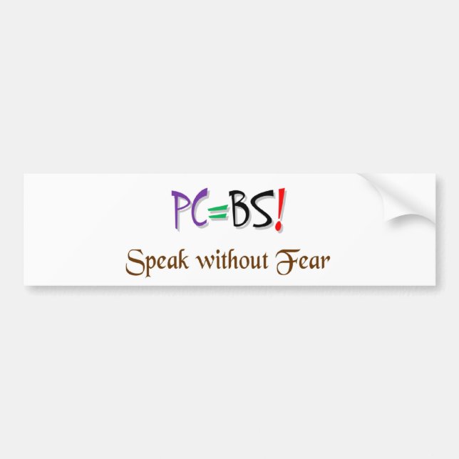 PEGATINA PARA COCHE ¡PC=BS! (Frente)