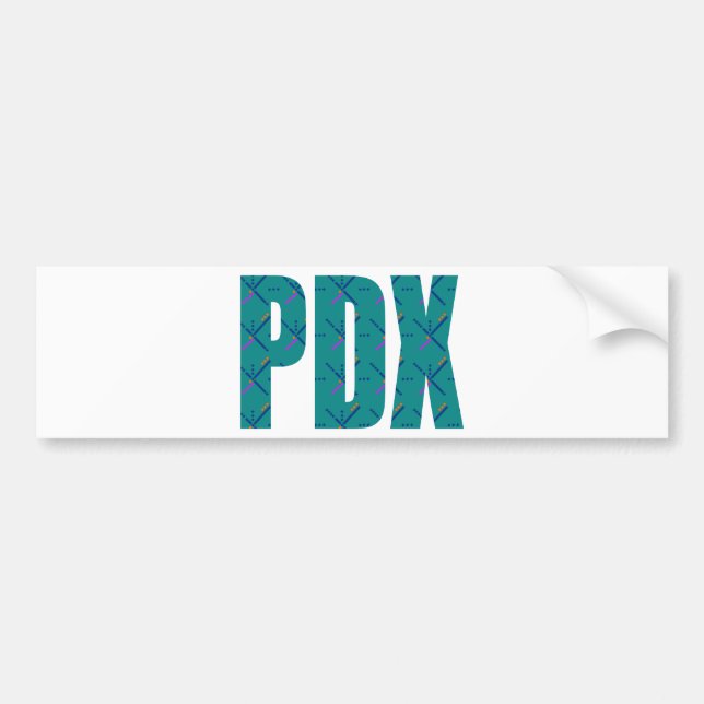 Pegatina Para Coche PDX pone letras a la alfombra del aeropuerto de (Frente)