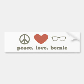 Pegatina Para Coche Peace Love Bernie Sanders Bumper Stickers