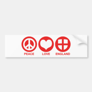Pegatina Para Coche Peace Love England