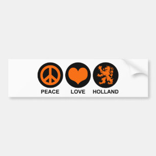 Pegatina Para Coche Peace Love Holland