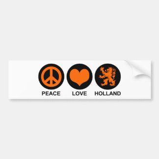 Pegatina Para Coche Peace Love Holland