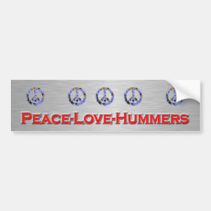 Pegatina Para Coche Peace-Love_Hummers