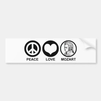 Pegatina Para Coche Peace Love Mozart
