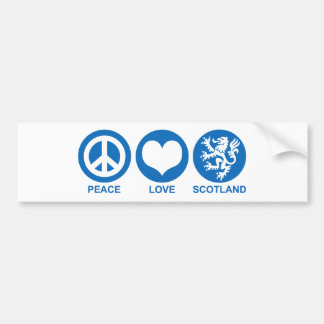 Pegatina Para Coche Peace Love Scotland