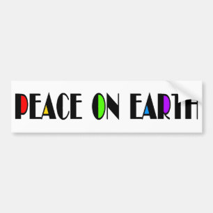 PEGATINA PARA COCHE PEACE ON EARTH BUMPER