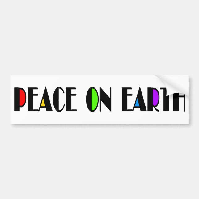 PEGATINA PARA COCHE PEACE ON EARTH BUMPER (Frente)