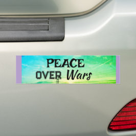 Pegatina Para Coche Peace over Wars Bumper Sticker