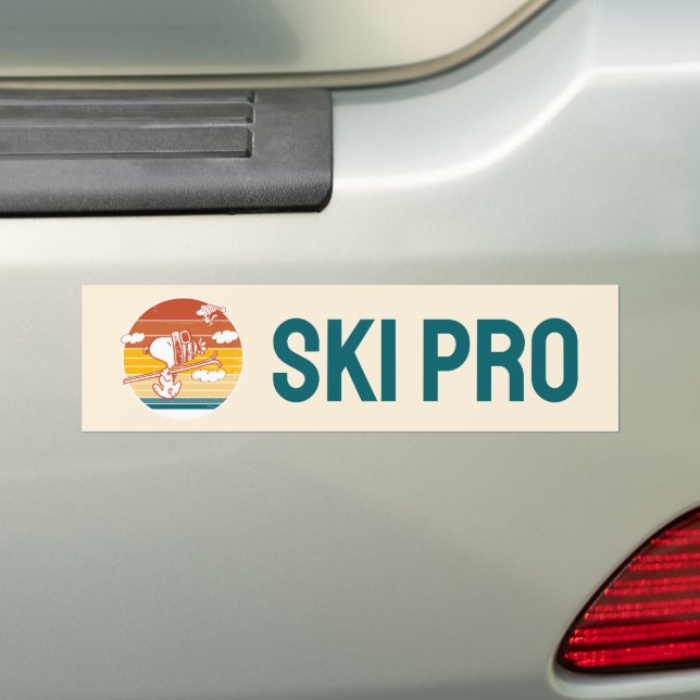 Pegatina Para Coche Peanuts | Snoopy & Woodstock Ski Trip (en coche)