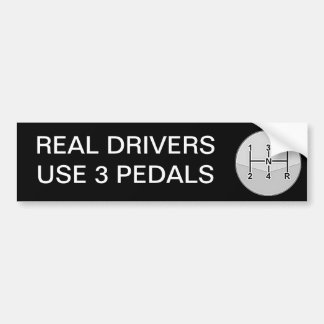 Pegatina Para Coche Pedales reales del uso 3 de los conductores