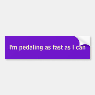 Pegatina Para Coche Pedaling tan rápidamente como puedo