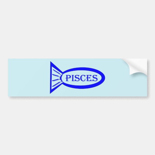 Pegatina Para Coche Pegatina de coche Pisces Star Sign Fish (Frente)