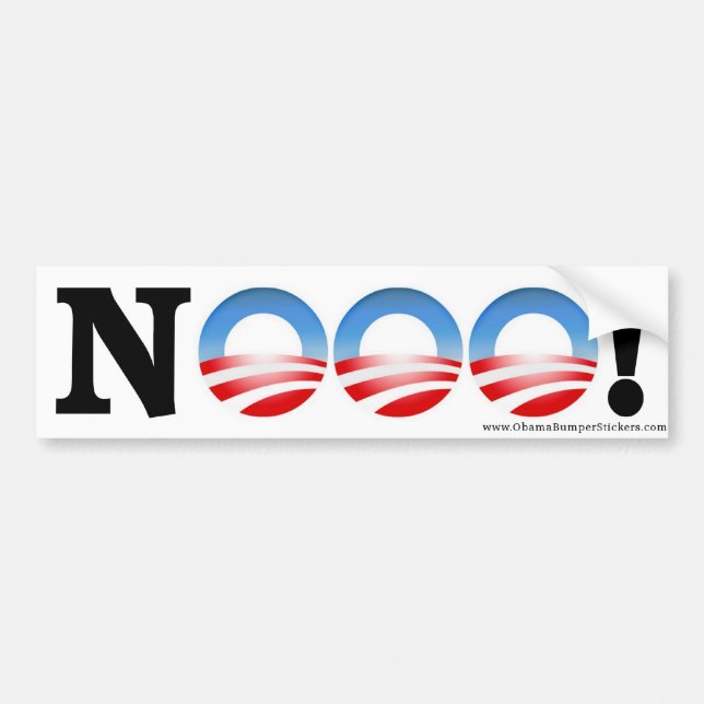 Pegatina Para Coche ¡Pegatina para el parachoques anti "NOOO de Obama! (Frente)