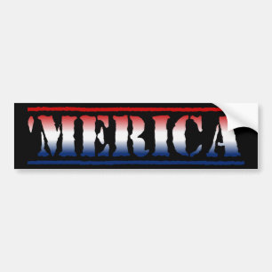 Pegatina Para Coche 'Pegatina para el parachoques blanca de MERICA y