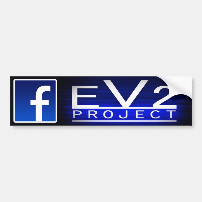 Pegatina Para Coche ¡Pegatina para el parachoques del proyecto EV2! (Frente)