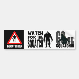 Pegatina Para Coche ¡Pegatinas de parachoques 3 en 1! Squatch o Bigfoo