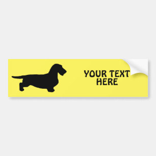 Pegatina Para Coche Pelo duro de Dachshund - Silhouette 1