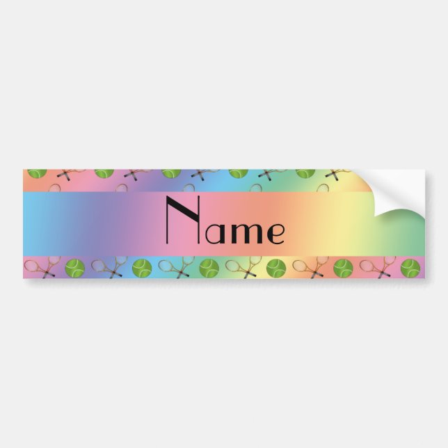 Pegatina Para Coche Pelotas de tenis conocidas personalizadas del arco (Frente)