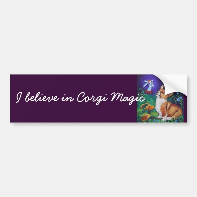 Pegatina Para Coche Pembroke Welsh Corgi Bumper Sticker (Frente)