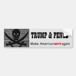 Pegatina Para Coche "Peniques de Trump&. Haga que América ODIA otra