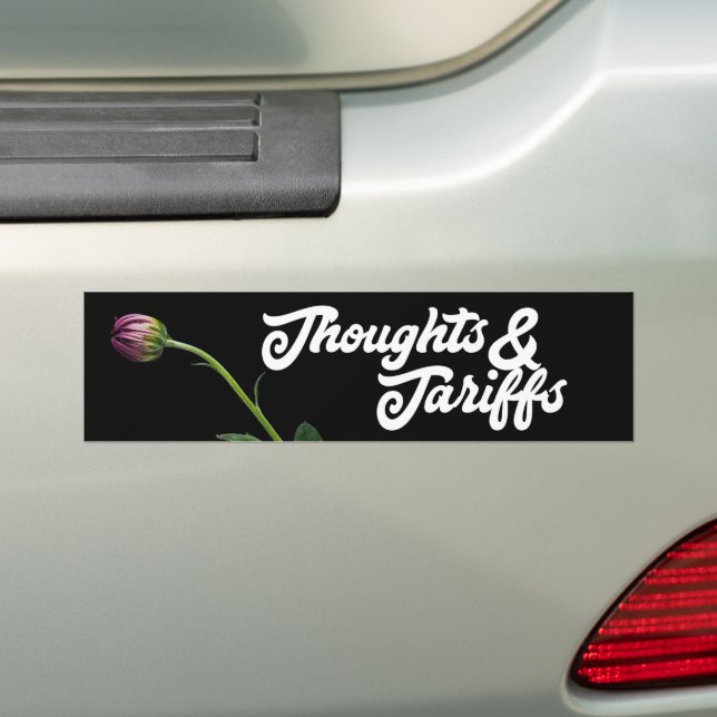 Pegatina Para Coche Pensamientos Y Aranceles Contra Trump (en coche)