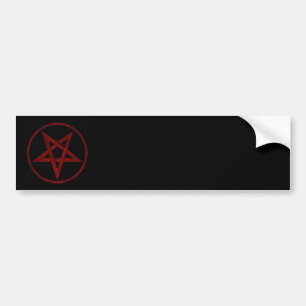 Pegatina Para Coche Pentagram del diablo Rojo