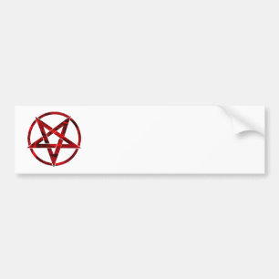 Pegatina Para Coche Pentagram del diablo Rojo