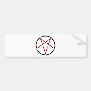 Pegatina Para Coche Pentagram rojo