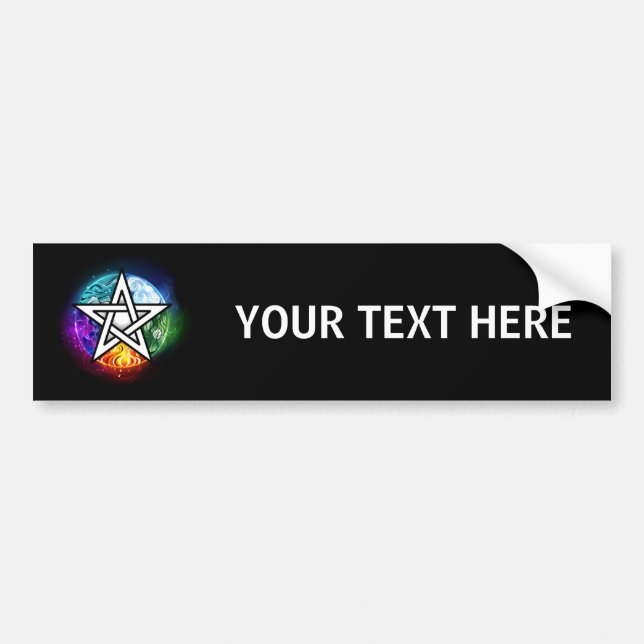 Pegatina Para Coche Pentagrama de Wiccan (Frente)