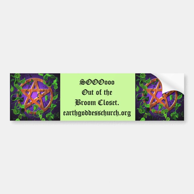 Pegatina Para Coche PentagramBumperSticker (Frente)