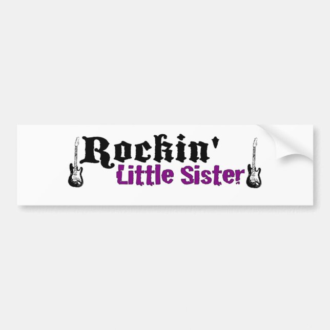 Pegatina Para Coche Pequeña hermana de Rockin (Frente)