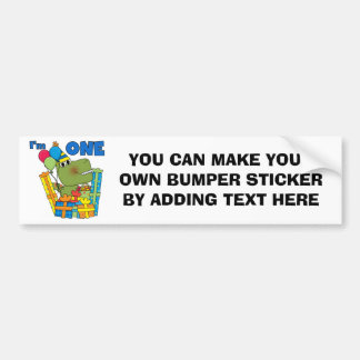 Pegatina Para Coche Pequeño Dino Primer Cumpleaños camisetas y regalos