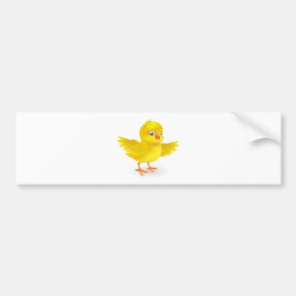 Pegatina Para Coche Pequeño polluelo amarillo feliz lindo de Pascua