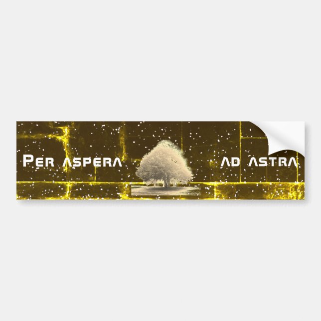 Pegatina Para Coche Per aspera ad astra (Frente)