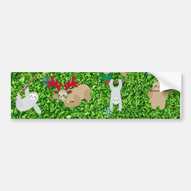 Pegatina Para Coche pereza de Navidad (Frente)