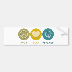 Pegatina Para Coche Perforaciones del amor de la paz