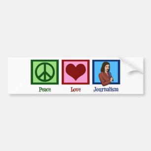 Pegatina Para Coche Periodismo del amor de la paz
