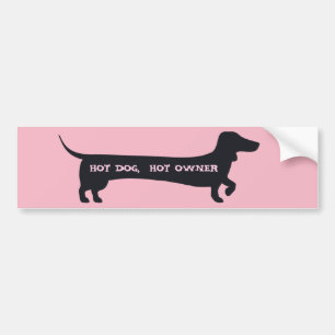 Pegatina Para Coche Perrito caliente divertido, bumpersticker caliente