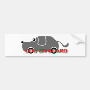 PEGATINA PARA COCHE PERRO A BORDO 1