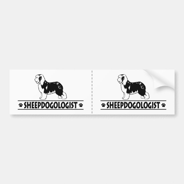 Pegatina Para Coche Perro antiguo y humorístico del inglés (Frente)