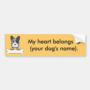 Pegatina Para Coche Perro australiano personalizado del ganado