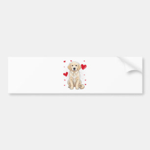 Pegatina Para Coche Perro Cute English Cream Golden Retriever