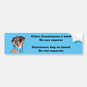 Pegatina Para Coche Perro de asistencia Psy'chien