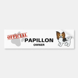 Pegatina Para Coche Perro de Dibujos Animados Papillón Tricolor Sabues