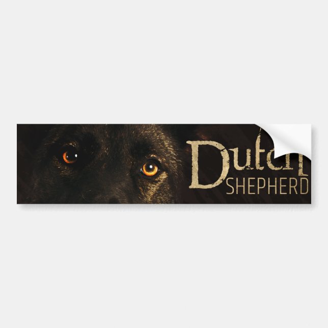 Pegatina Para Coche Perro de pastor holandés - Dutchie (Frente)