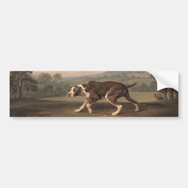 Pegatina Para Coche Perro de puntero español (por George Stubbs) (Frente)