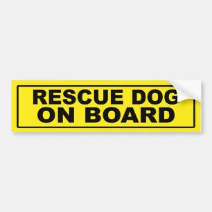 Pegatina Para Coche Perro del rescate a bordo